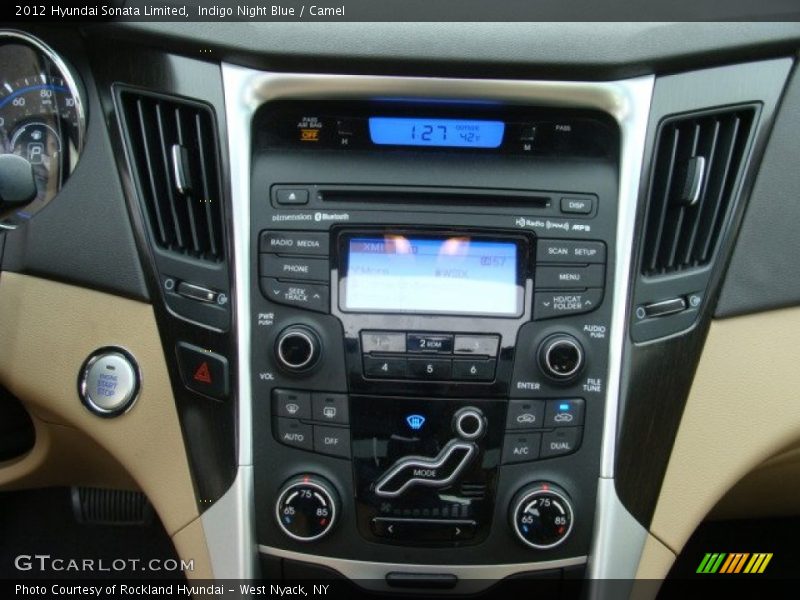 Indigo Night Blue / Camel 2012 Hyundai Sonata Limited