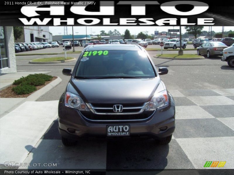 Polished Metal Metallic / Ivory 2011 Honda CR-V EX