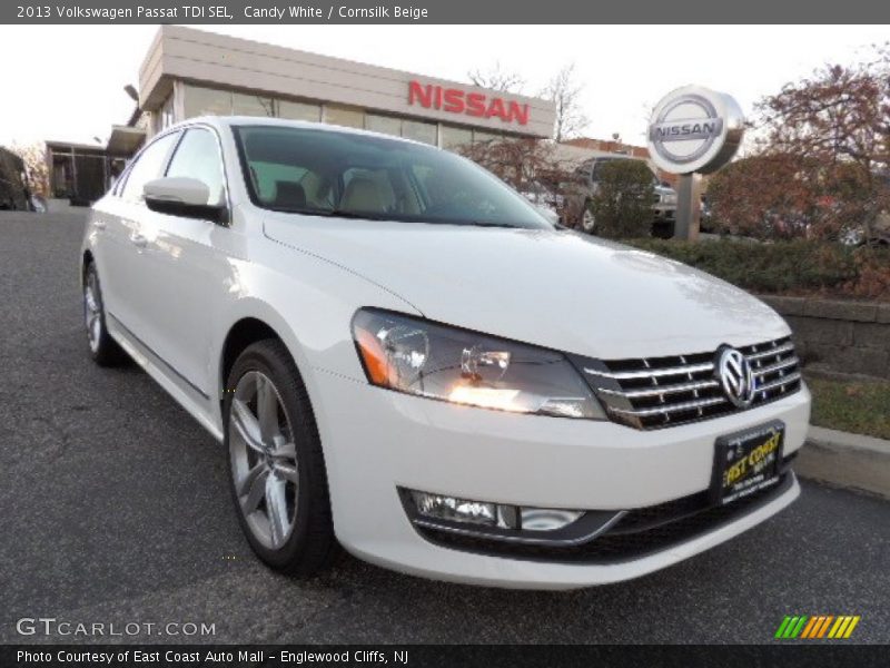 Candy White / Cornsilk Beige 2013 Volkswagen Passat TDI SEL