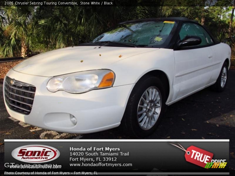 Stone White / Black 2005 Chrysler Sebring Touring Convertible