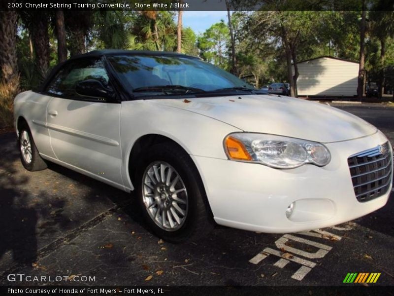 Stone White / Black 2005 Chrysler Sebring Touring Convertible