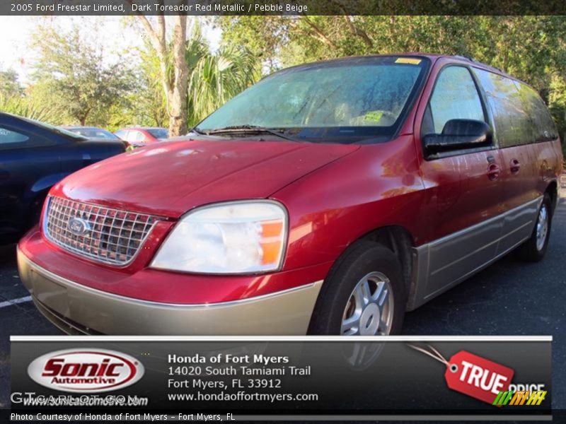 Dark Toreador Red Metallic / Pebble Beige 2005 Ford Freestar Limited