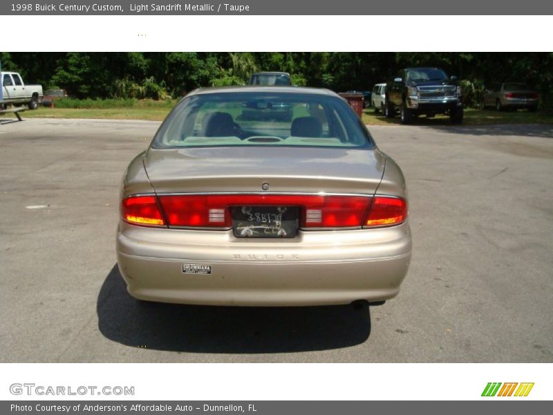 Light Sandrift Metallic / Taupe 1998 Buick Century Custom