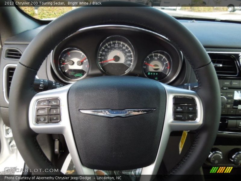 Bright White / Black 2013 Chrysler 200 Touring Sedan