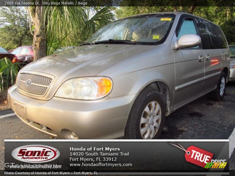Silky Beige Metallic / Beige 2005 Kia Sedona LX