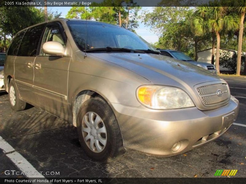 Silky Beige Metallic / Beige 2005 Kia Sedona LX