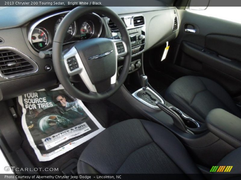 Bright White / Black 2013 Chrysler 200 Touring Sedan