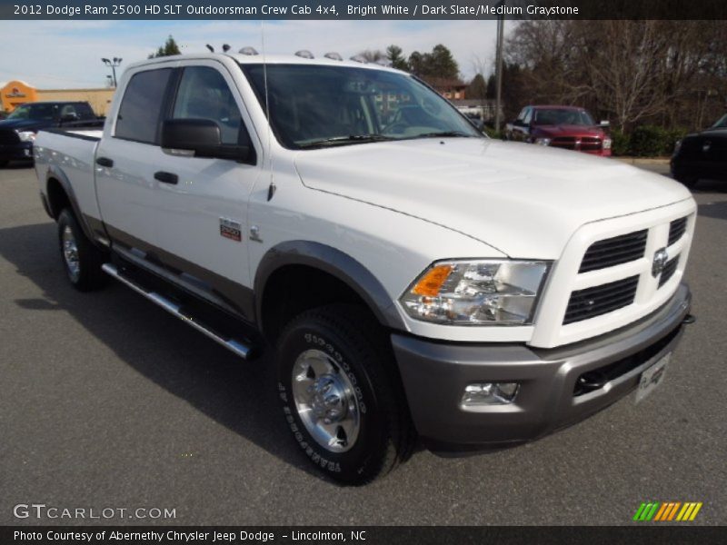 Bright White / Dark Slate/Medium Graystone 2012 Dodge Ram 2500 HD SLT Outdoorsman Crew Cab 4x4
