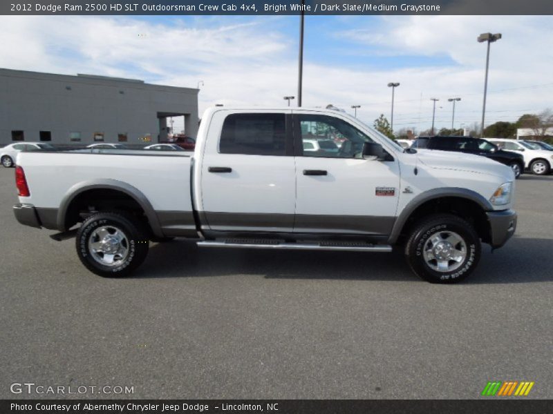 Bright White / Dark Slate/Medium Graystone 2012 Dodge Ram 2500 HD SLT Outdoorsman Crew Cab 4x4