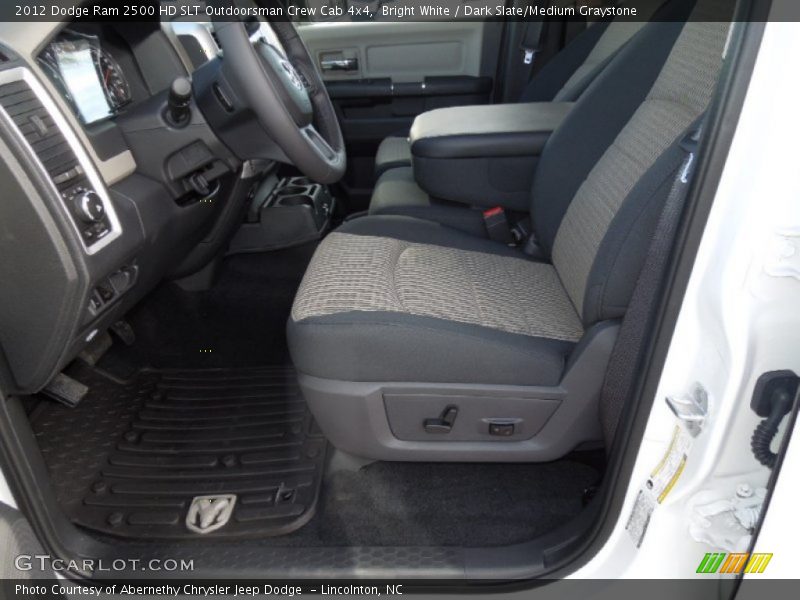 Bright White / Dark Slate/Medium Graystone 2012 Dodge Ram 2500 HD SLT Outdoorsman Crew Cab 4x4