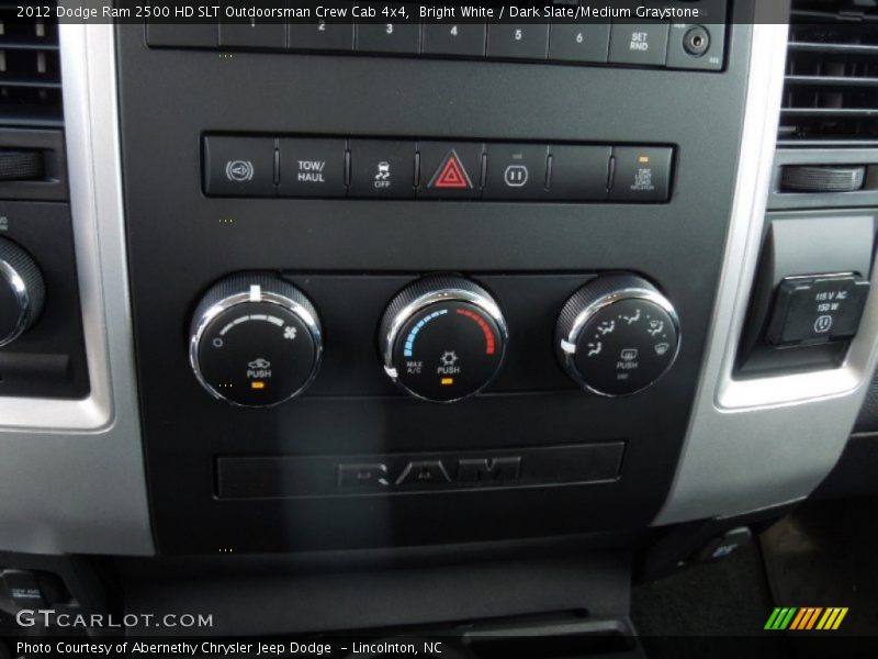 Bright White / Dark Slate/Medium Graystone 2012 Dodge Ram 2500 HD SLT Outdoorsman Crew Cab 4x4