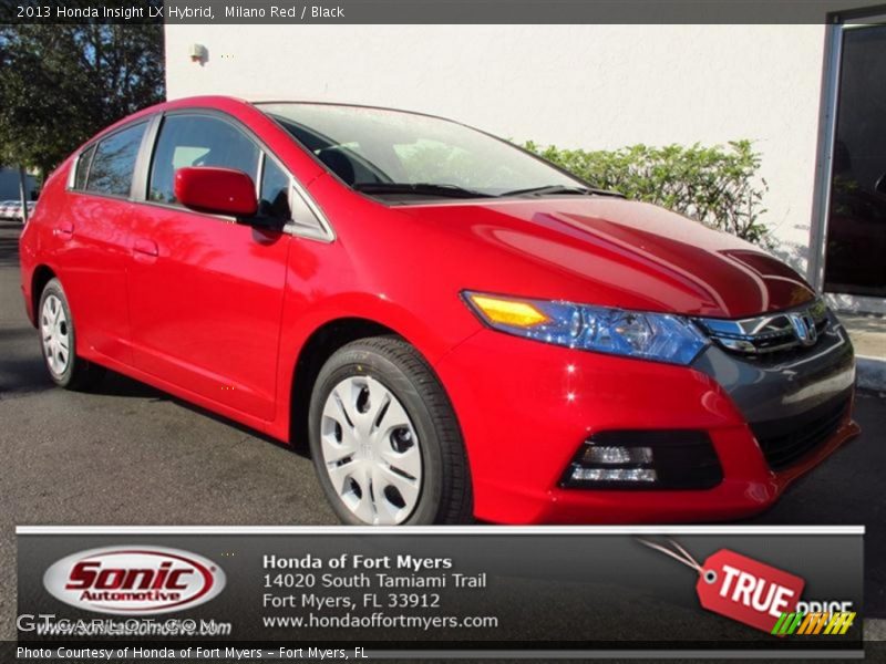 Milano Red / Black 2013 Honda Insight LX Hybrid