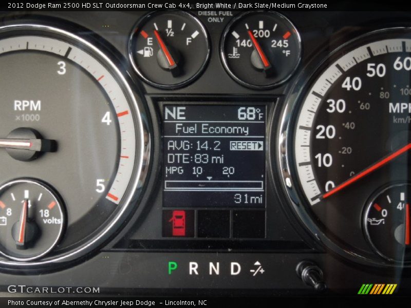 Bright White / Dark Slate/Medium Graystone 2012 Dodge Ram 2500 HD SLT Outdoorsman Crew Cab 4x4