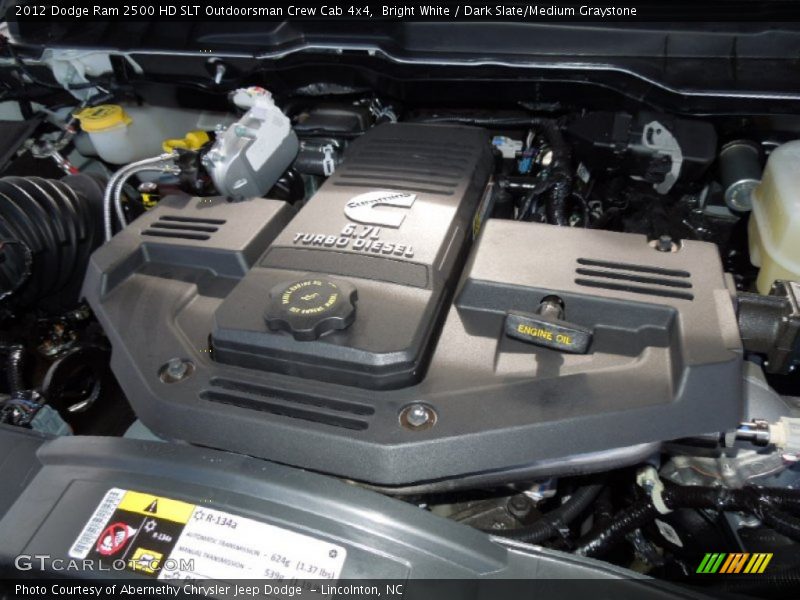 Bright White / Dark Slate/Medium Graystone 2012 Dodge Ram 2500 HD SLT Outdoorsman Crew Cab 4x4