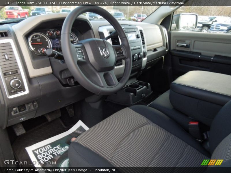Bright White / Dark Slate/Medium Graystone 2012 Dodge Ram 2500 HD SLT Outdoorsman Crew Cab 4x4