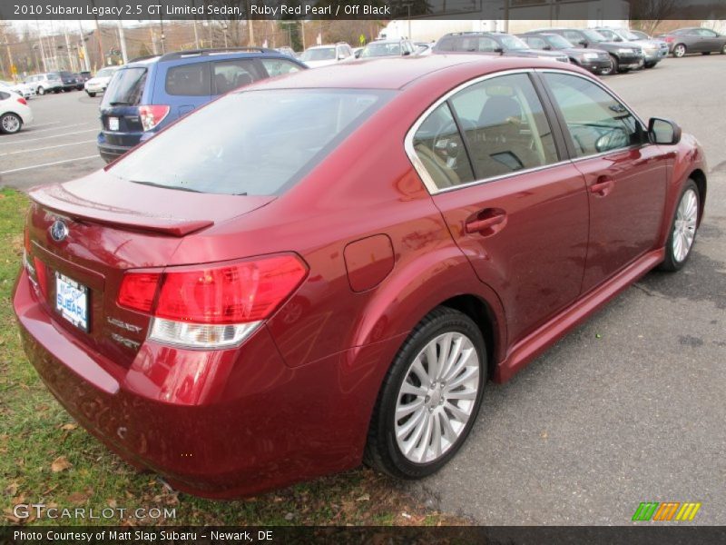 Ruby Red Pearl / Off Black 2010 Subaru Legacy 2.5 GT Limited Sedan