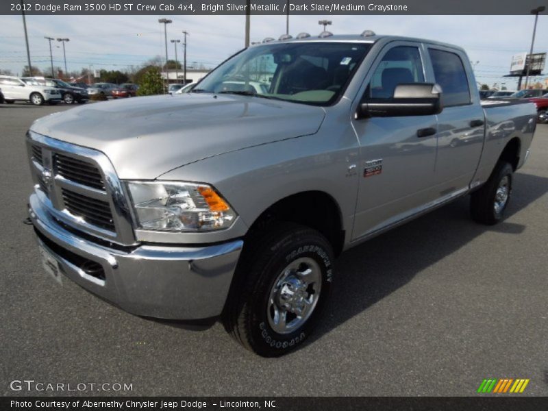 Bright Silver Metallic / Dark Slate/Medium Graystone 2012 Dodge Ram 3500 HD ST Crew Cab 4x4