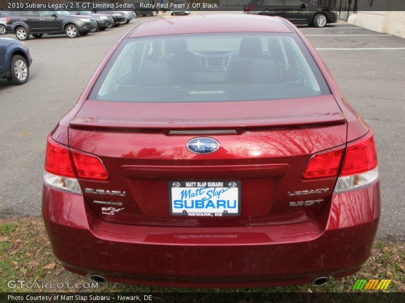 Ruby Red Pearl / Off Black 2010 Subaru Legacy 2.5 GT Limited Sedan