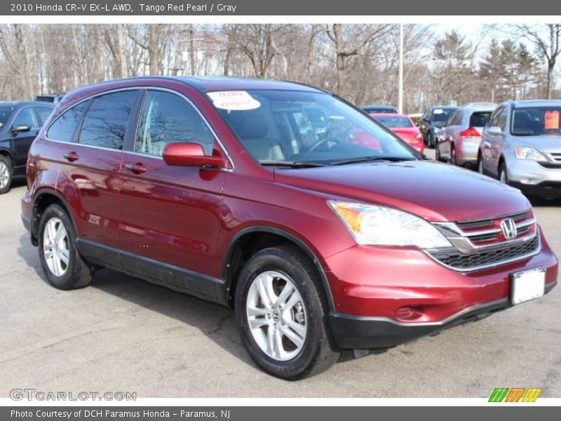 Tango Red Pearl / Gray 2010 Honda CR-V EX-L AWD