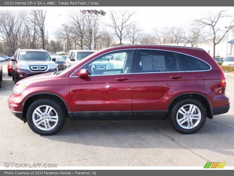 Tango Red Pearl / Gray 2010 Honda CR-V EX-L AWD
