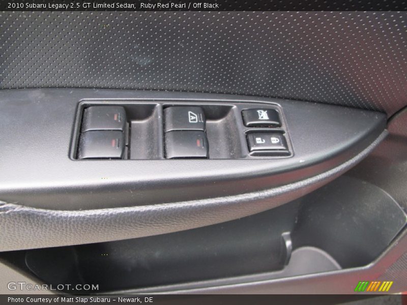 Controls of 2010 Legacy 2.5 GT Limited Sedan