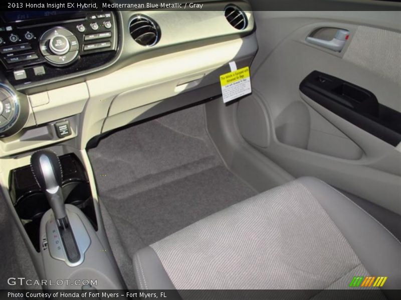 Mediterranean Blue Metallic / Gray 2013 Honda Insight EX Hybrid