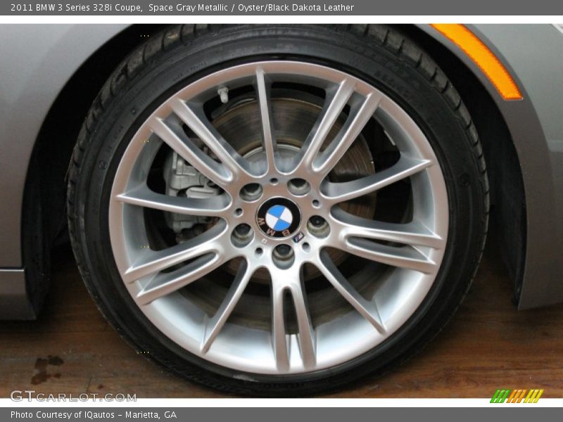 Space Gray Metallic / Oyster/Black Dakota Leather 2011 BMW 3 Series 328i Coupe