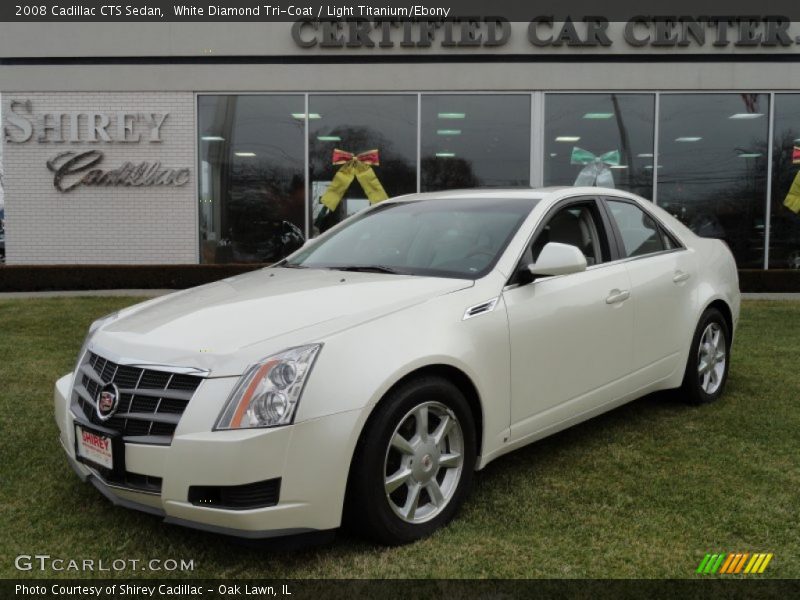 White Diamond Tri-Coat / Light Titanium/Ebony 2008 Cadillac CTS Sedan