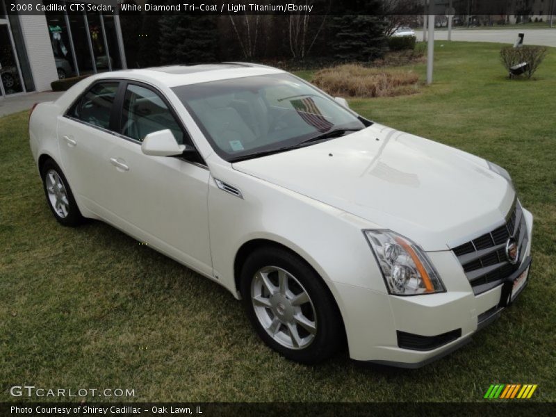 White Diamond Tri-Coat / Light Titanium/Ebony 2008 Cadillac CTS Sedan