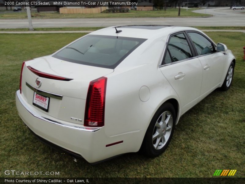 White Diamond Tri-Coat / Light Titanium/Ebony 2008 Cadillac CTS Sedan