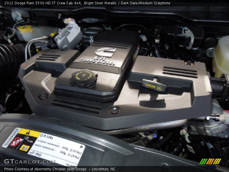 Bright Silver Metallic / Dark Slate/Medium Graystone 2012 Dodge Ram 3500 HD ST Crew Cab 4x4