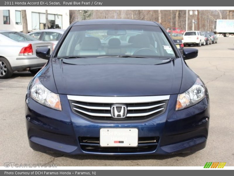 Royal Blue Pearl / Gray 2011 Honda Accord EX-L Sedan