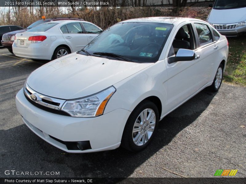White Suede / Charcoal Black 2011 Ford Focus SEL Sedan