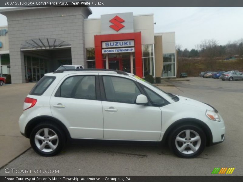 Pearl White / Black 2007 Suzuki SX4 Convenience AWD