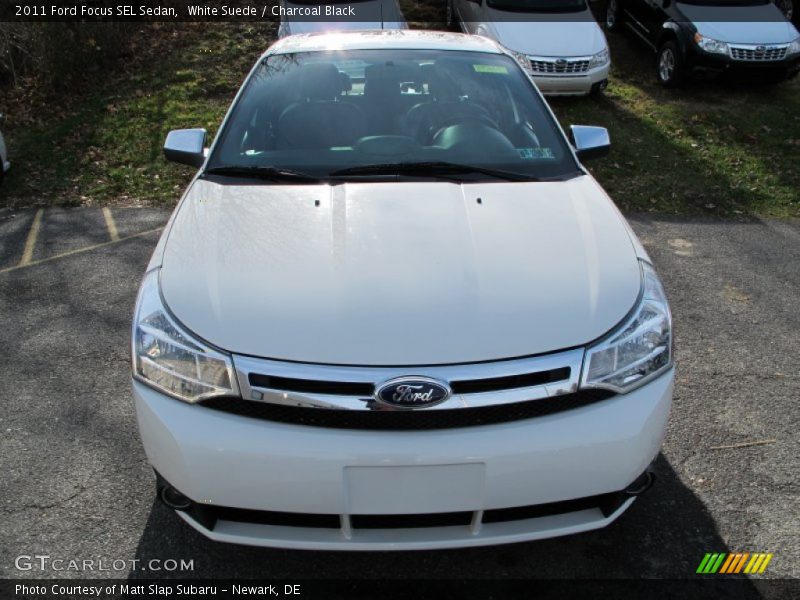 White Suede / Charcoal Black 2011 Ford Focus SEL Sedan