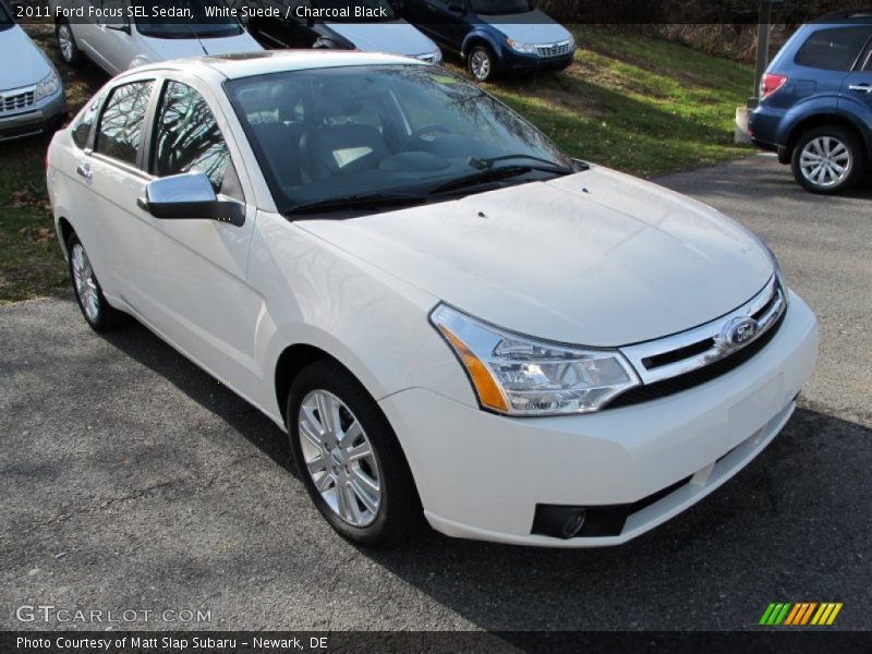 White Suede / Charcoal Black 2011 Ford Focus SEL Sedan