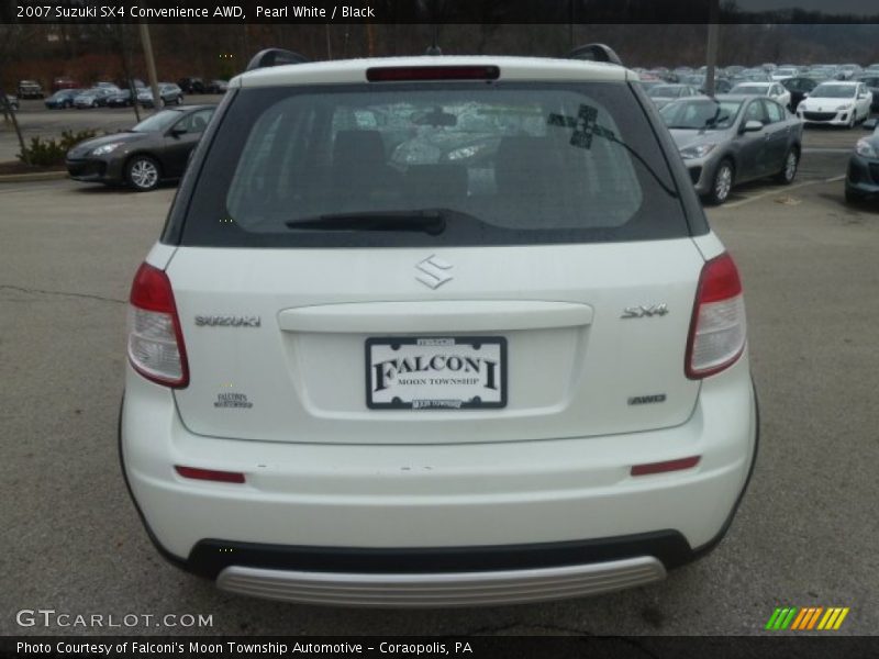 Pearl White / Black 2007 Suzuki SX4 Convenience AWD