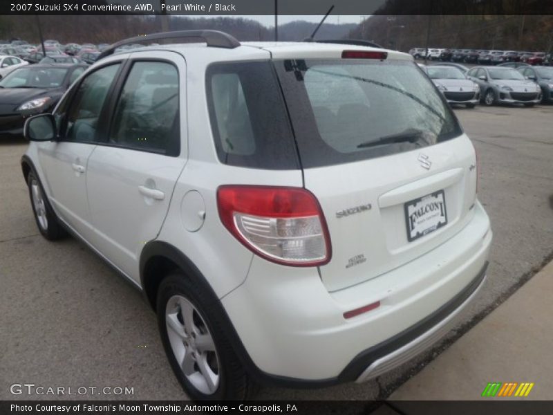 Pearl White / Black 2007 Suzuki SX4 Convenience AWD