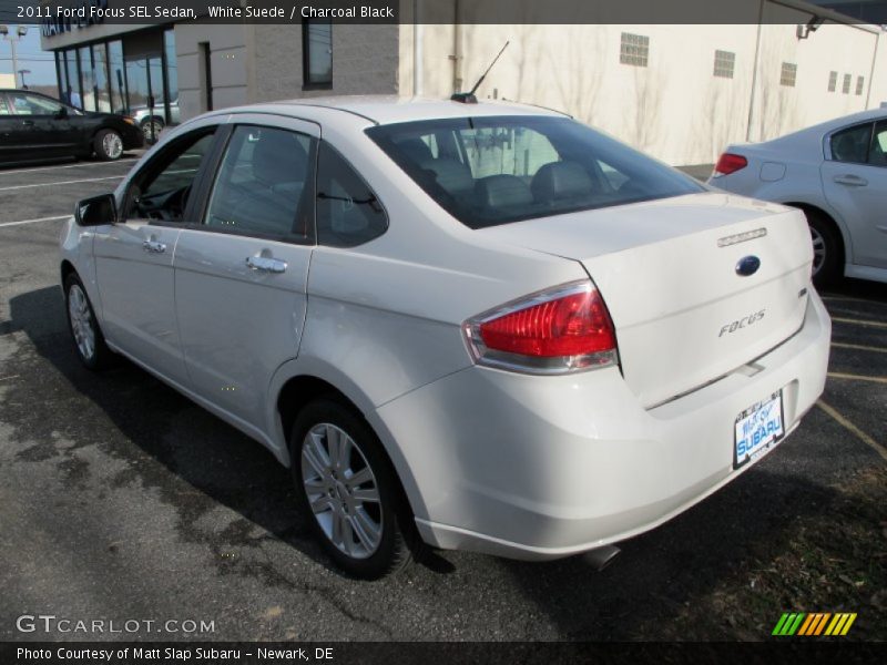 White Suede / Charcoal Black 2011 Ford Focus SEL Sedan