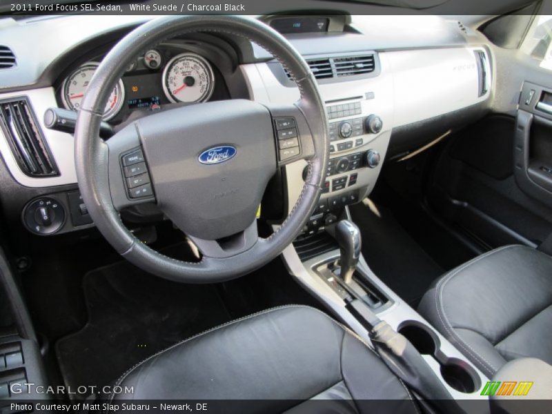 White Suede / Charcoal Black 2011 Ford Focus SEL Sedan