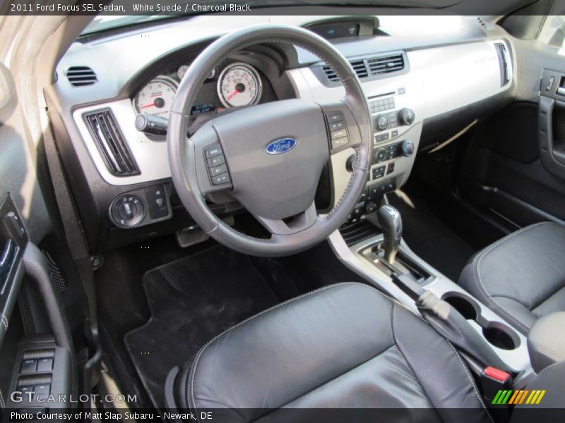 White Suede / Charcoal Black 2011 Ford Focus SEL Sedan