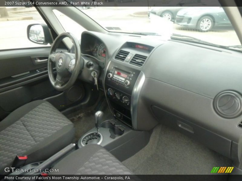 Pearl White / Black 2007 Suzuki SX4 Convenience AWD