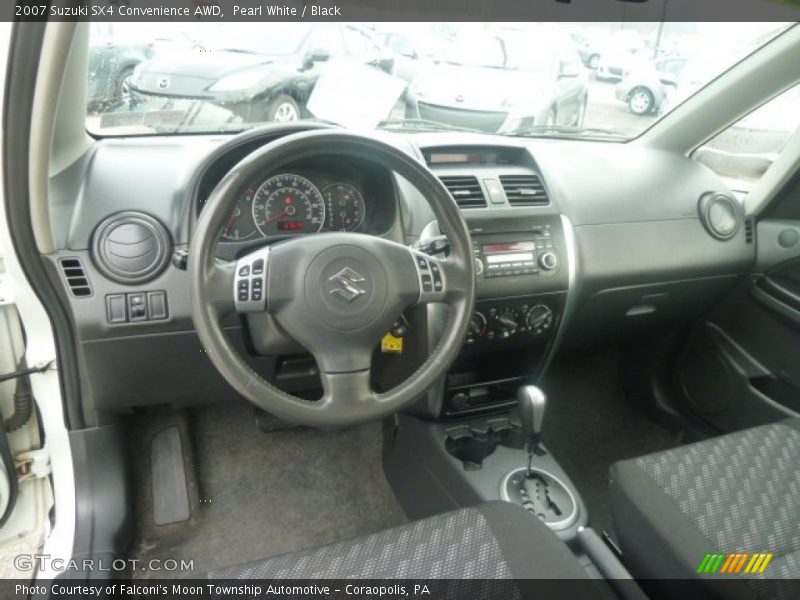 Pearl White / Black 2007 Suzuki SX4 Convenience AWD