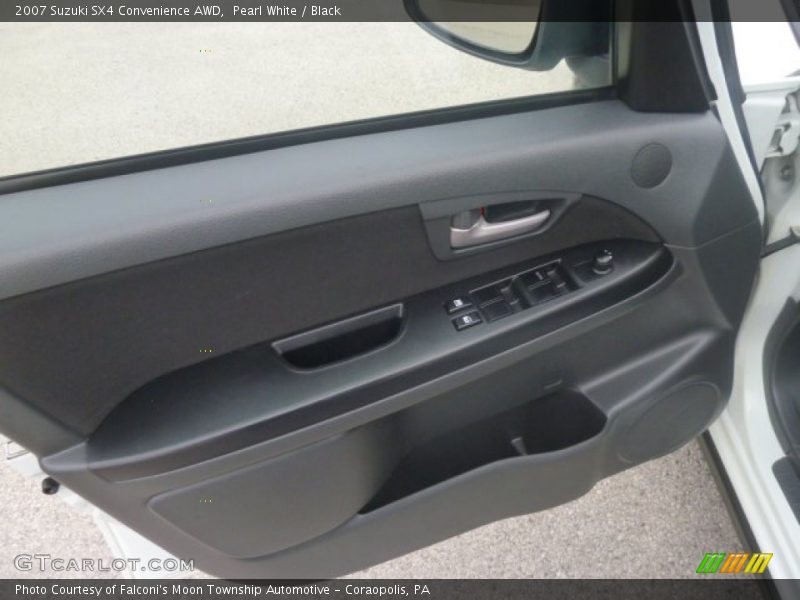 Pearl White / Black 2007 Suzuki SX4 Convenience AWD