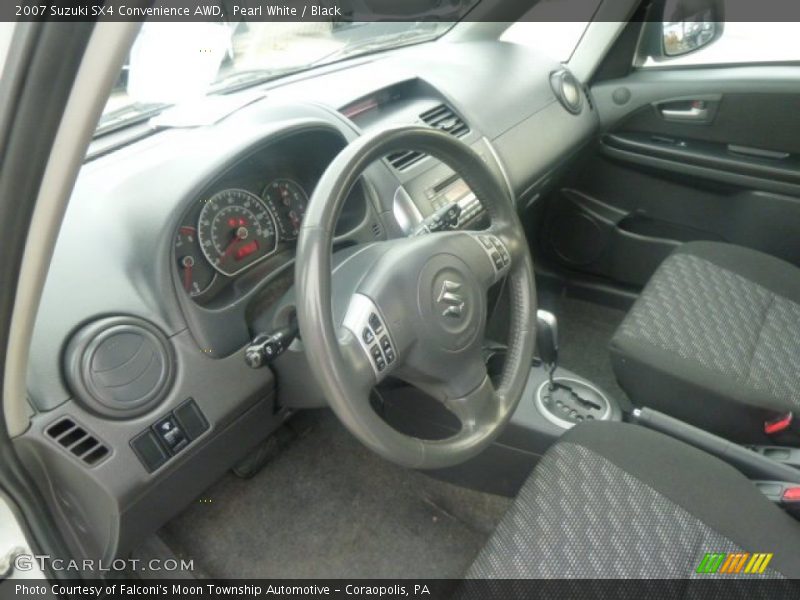 Pearl White / Black 2007 Suzuki SX4 Convenience AWD