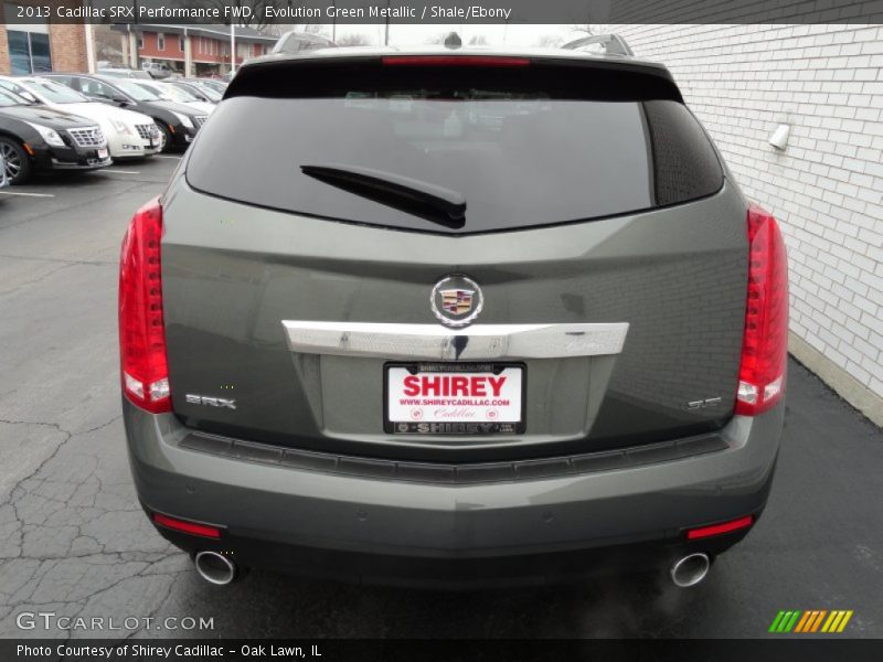 Evolution Green Metallic / Shale/Ebony 2013 Cadillac SRX Performance FWD