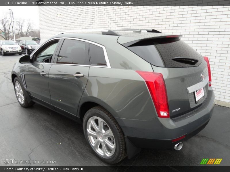 Evolution Green Metallic / Shale/Ebony 2013 Cadillac SRX Performance FWD