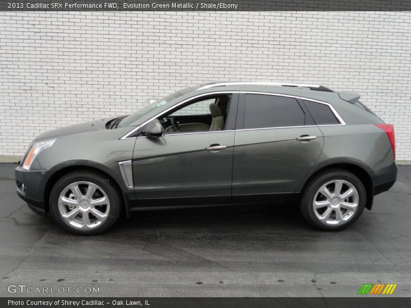 Evolution Green Metallic / Shale/Ebony 2013 Cadillac SRX Performance FWD