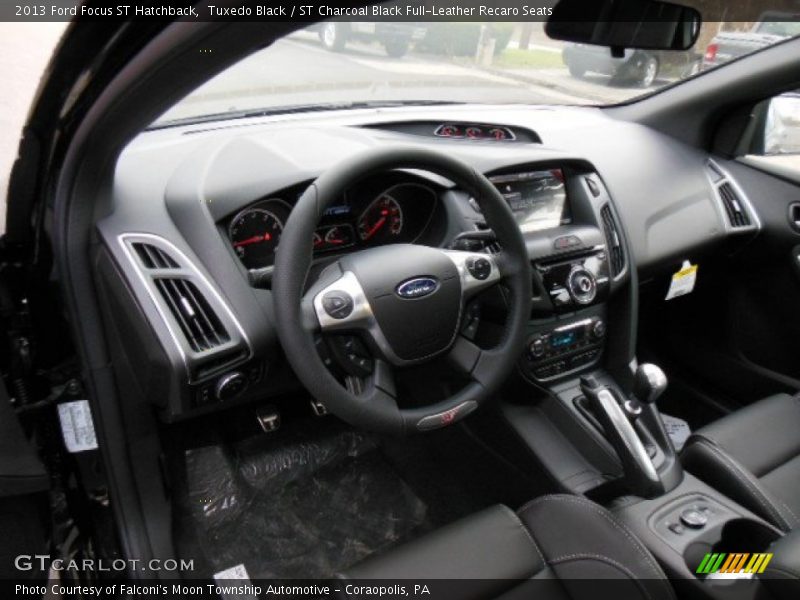 ST Charcoal Black Full-Leather Recaro Seats Interior - 2013 Focus ST Hatchback 