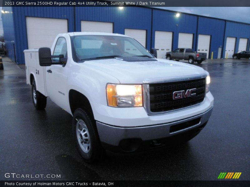 Summit White / Dark Titanium 2013 GMC Sierra 2500HD Regular Cab 4x4 Utility Truck